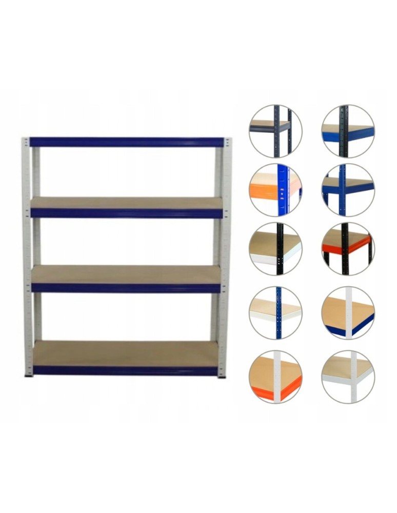 Magazynowe regały metalowe - Regał metalowy HELIOS HWN 213x180x50 4x175kg - product b2b.wamar.biz 1