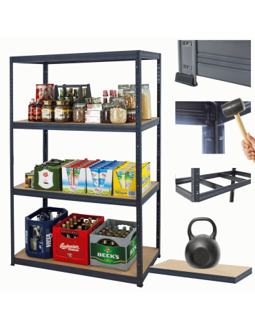 Regał metalowy Premium HELIOS 180x150x60cm 4Px175kg