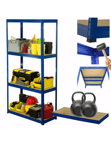 Regał metalowy HELIOS 180x120x45cm 4Px275kg