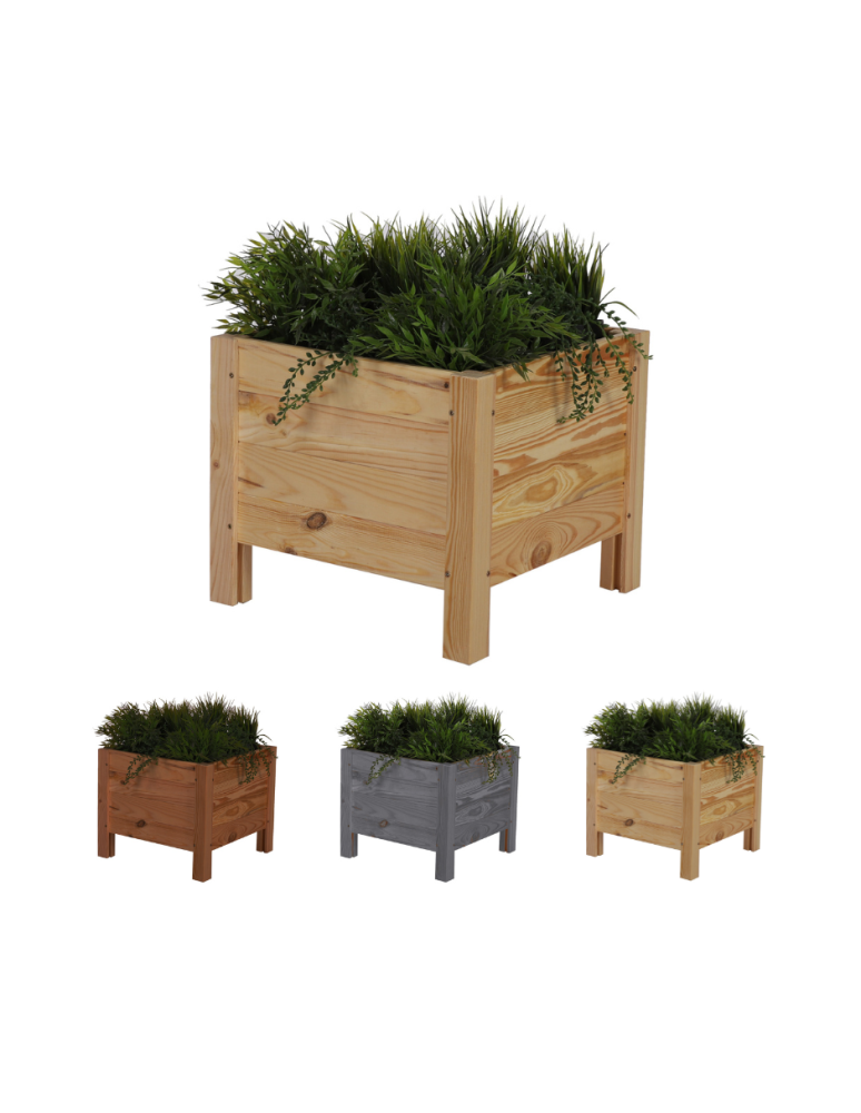 Duże donice ogrodowe- pergole - Drewniana donica RD-DNC /34x40x40cm/ Naturalna - product b2b.wamar.biz 1