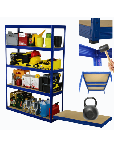 Regał metalowy HELIOS 180x150x30cm 5Px175kg .:.