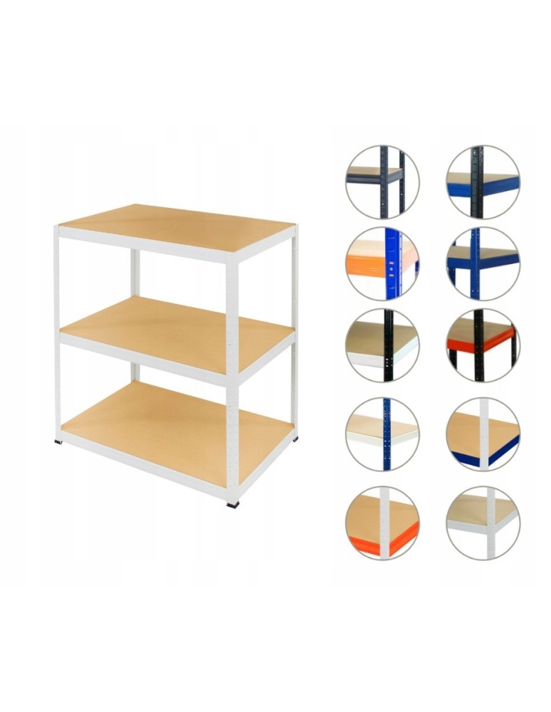 Magazynowe regały metalowe - Regał metalowy regał magazynowy szpitalny HELIOS biały 90x150x40 3x175kg - product b2b.wamar.biz 1