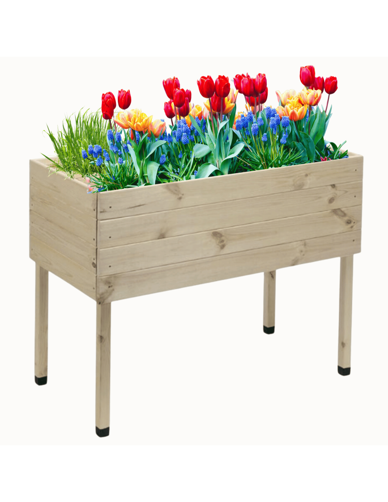 Duże donice ogrodowe- pergole - Donica na nogach donica ogrodowa drewniana donica balkonowa na zioła 100x50 - product b2b.wamar.biz 1