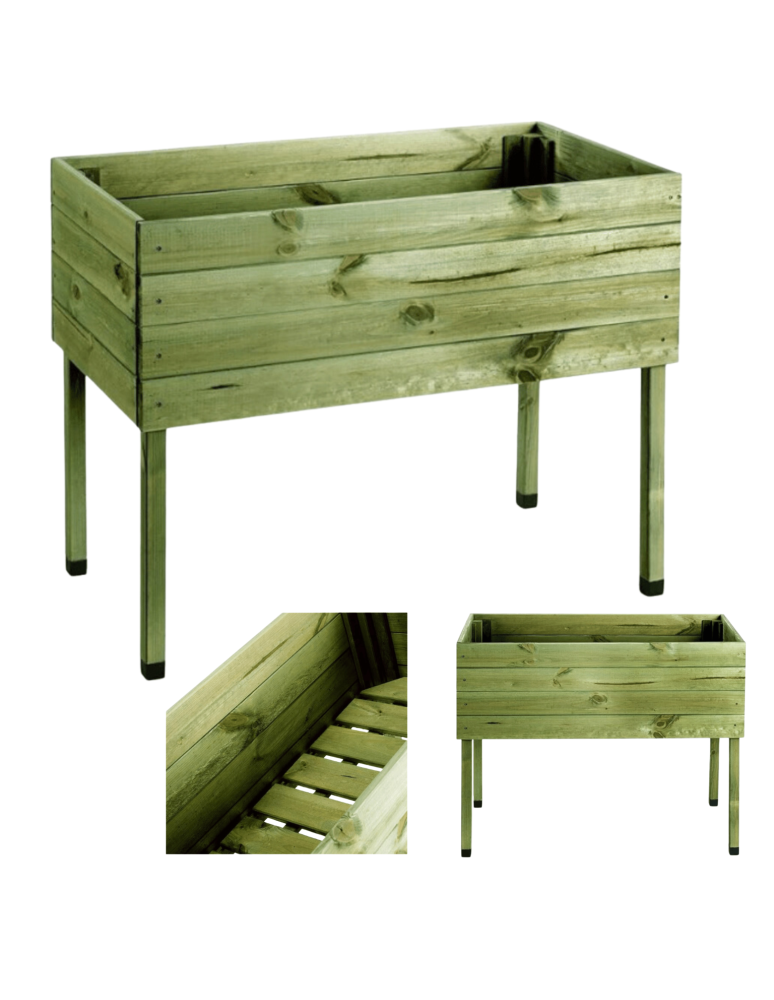 Duże donice ogrodowe- pergole - Donica na nogach donica ogrodowa drewniana donica balkonowa na zioła 100x50 - product b2b.wamar.biz 1