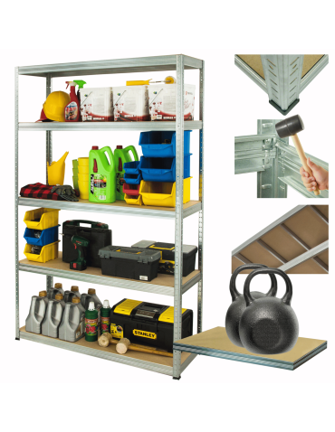 Regał metalowy ocynk HELIOS 196x180x60cm 5Px275kg .:.