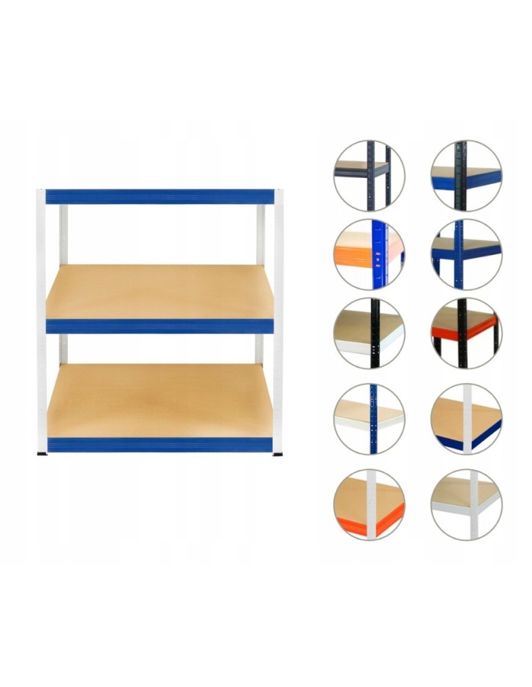 Magazynowe regały metalowe - Regał metalowy HELIOS HWN 90x100x60 3x175kg - product b2b.wamar.biz 1