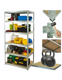 Regał metalowy ocynk HELIOS 196x75x40cm 6Px275kg .:.