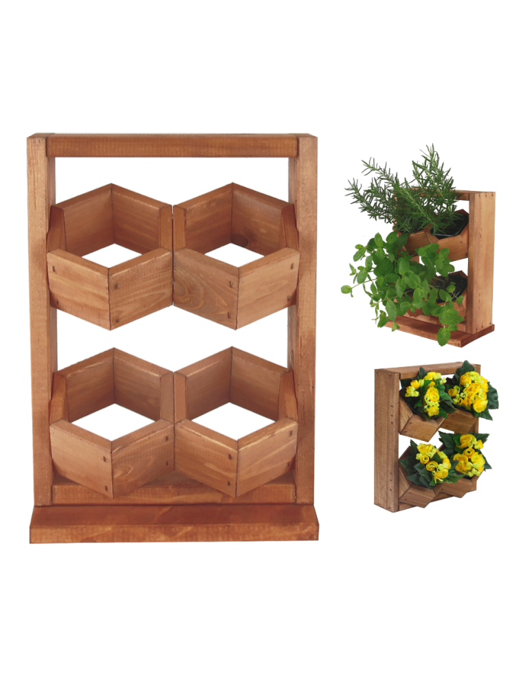 Grządki i Warzywniaki - Drewniane kwietniki wertykalne RD-8/2x2 - Olcha - product b2b.wamar.biz 1
