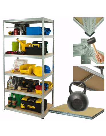 Regał metalowy ocynk HELIOS 196x90x40cm 6Px175kg .:.