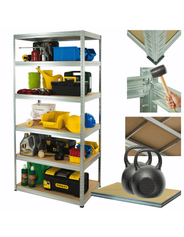 Regał metalowy ocynk HELIOS 196x90x45cm 6Px275kg .:.