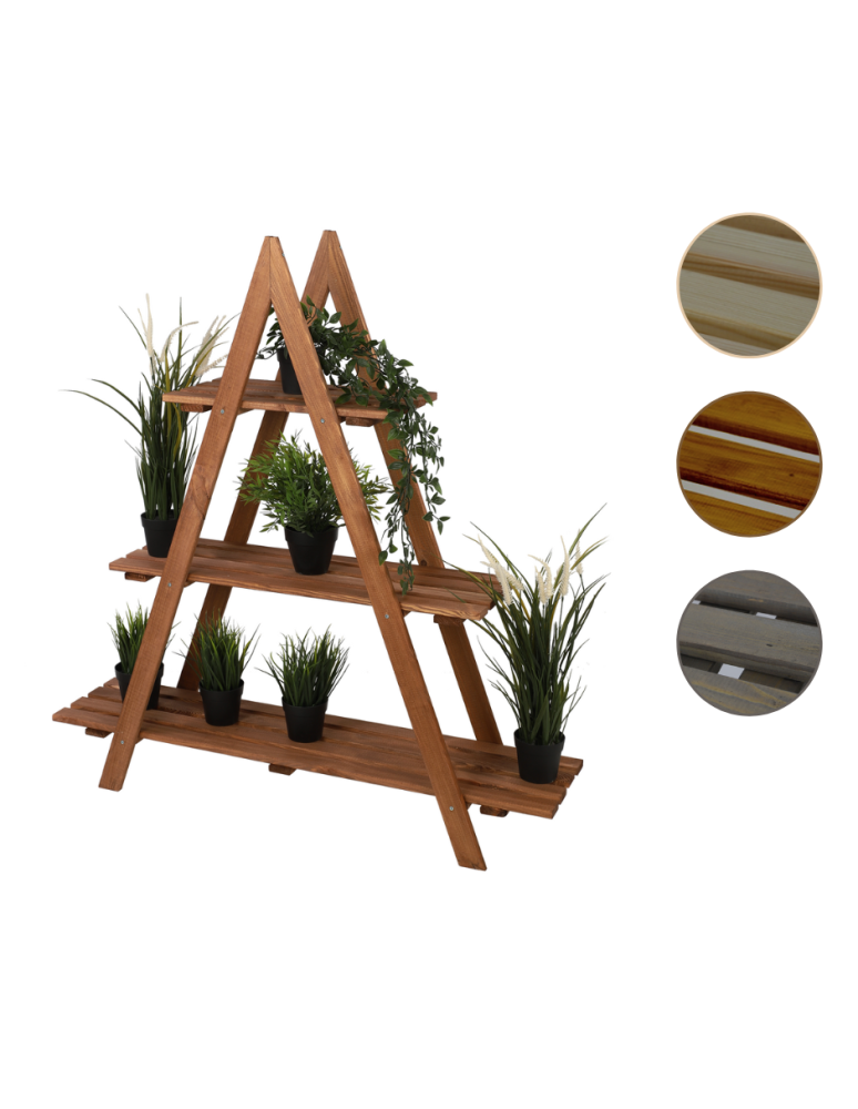 Kwietniki - Drewniany Kwietnik 107x101x26 cm – RP/  3- poziomowy/ Brązowy - product b2b.wamar.biz 1