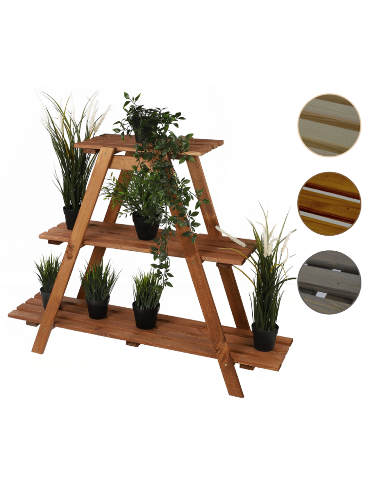 Kwietniki - Drewniany Kwietnik 79x101x26 cm – RP/  3- poziomowy/ Brązowy - product b2b.wamar.biz 1