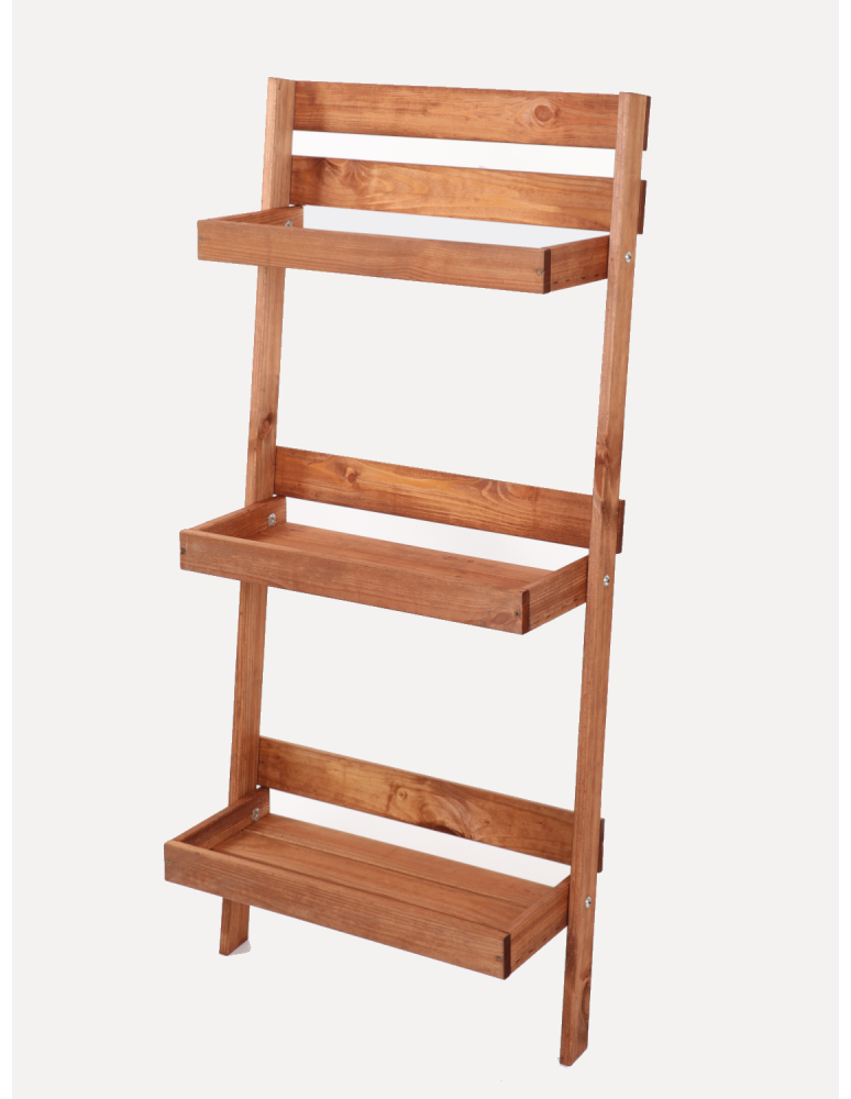 Wielopoziomowe kwietniki - Drewniany kwietnik opierany o ścianę stojak regał na rośliny 115x37cm EKO - product b2b.wamar.biz 3