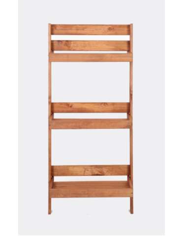 Wielopoziomowe kwietniki - Drewniany kwietnik opierany o ścianę stojak regał na rośliny 115x37cm EKO - product 4