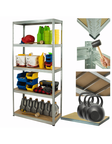 Regał metalowy ocynk HELIOS 196x110x35cm 6Px350kg .:.