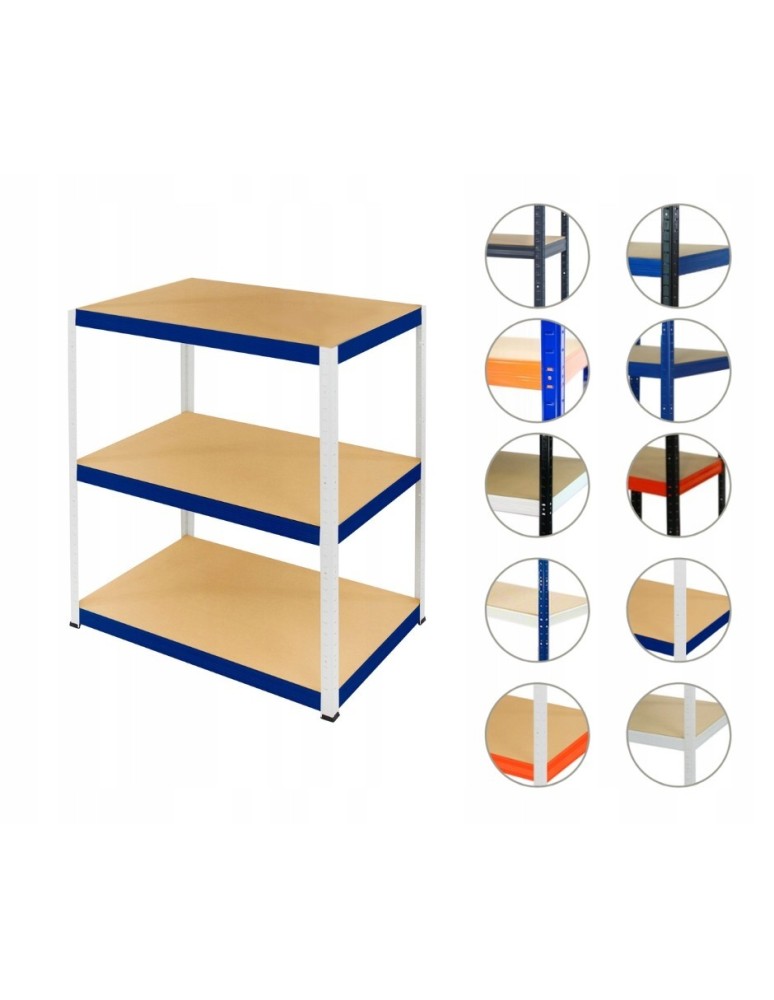 Magazynowe regały metalowe - Regał metalowy HELIOS HWN 106x150x40 3x175kg - product b2b.wamar.biz 1
