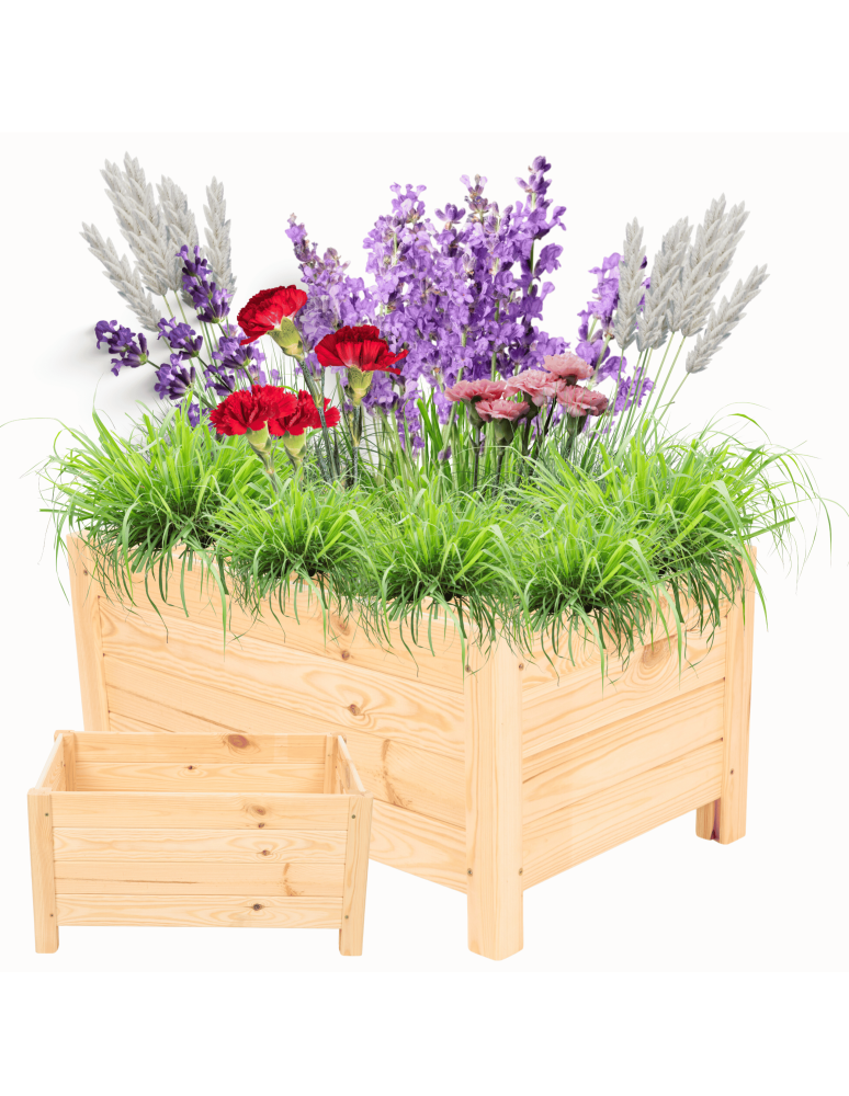 Duże donice ogrodowe- pergole - Drewniana donica ogrodowa doniczka skrzynka na kwiaty 31x60x40 na nogach - product b2b.wamar.biz 1