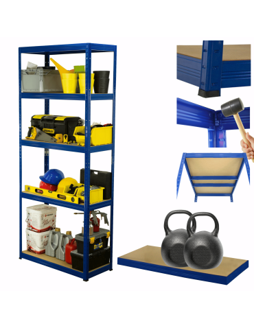 Regał metalowy HELIOS 196x120x50cm 5Px275kg .:.