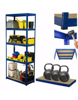 Regał metalowy HELIOS 196x120x50cm 5Px350kg .:.