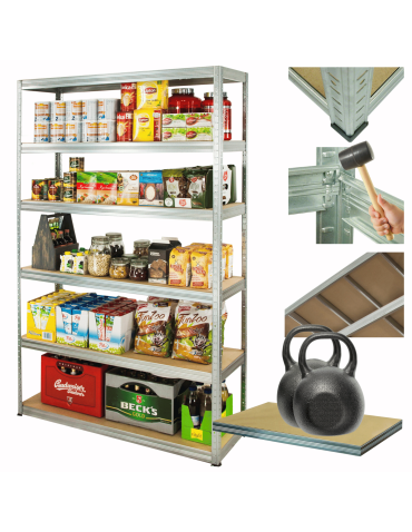 Regał metalowy ocynk HELIOS 196x180x50cm 6Px275kg .:.