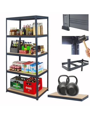 Regał metalowy Premium HELIOS 213x75x30cm 5Px275kg .:.