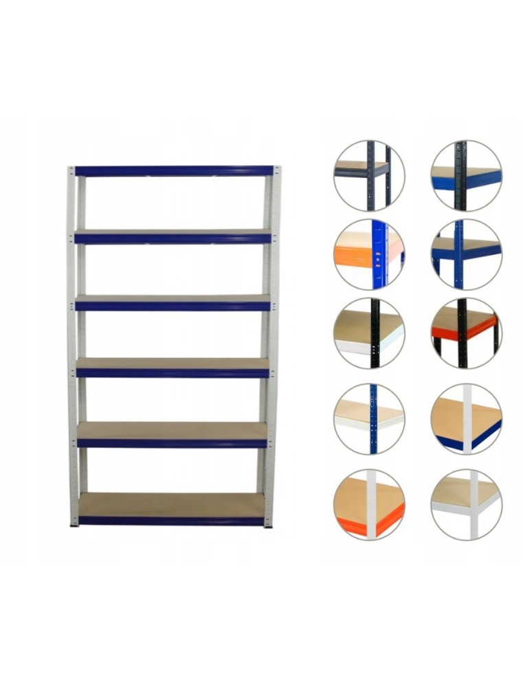 Magazynowe regały metalowe - Regał metalowy HELIOS HWN 196x180x45 6x175kg - product b2b.wamar.biz 1