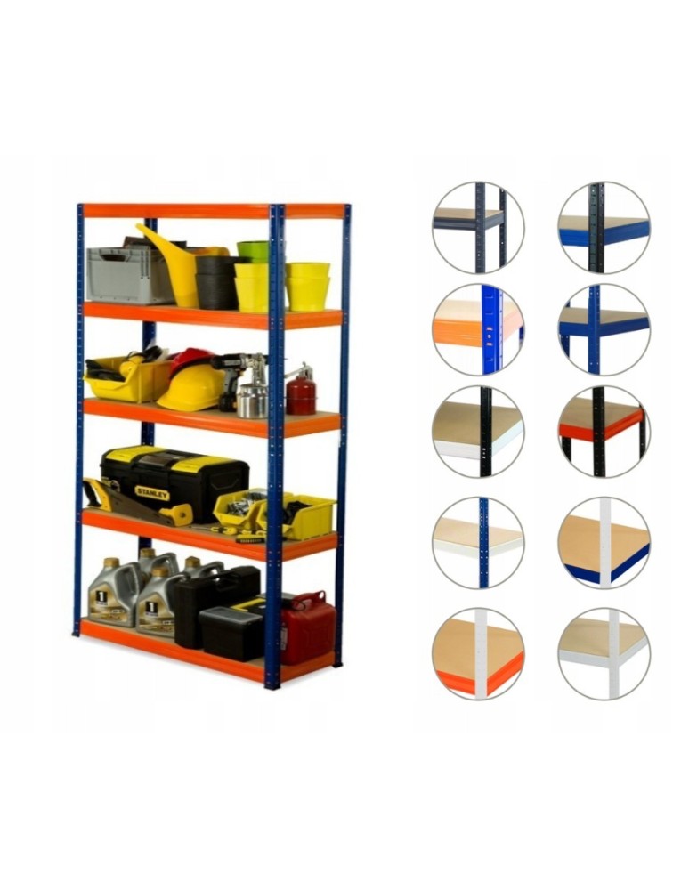 Magazynowe regały metalowe - Regał metalowy HELIOS HNO 213x150x35 5x175kg - product b2b.wamar.biz 1