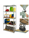 Regał metalowy magazynowy ocynkowany HELIOS 213x90x50cm 5Px275kg .:.