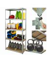Regał metalowy magazynowy ocynkowany HELIOS 213x90x50cm 5Px350kg .:.
