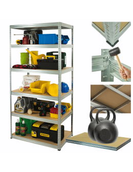 Regał metalowy ocynkowany HELIOS 213x120x50cm 6Px275kg .:.