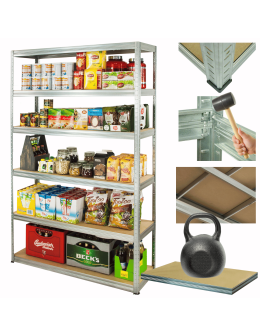 Regał metalowy ocynkowany HELIOS 213x150x35cm 6Px175kg .:.