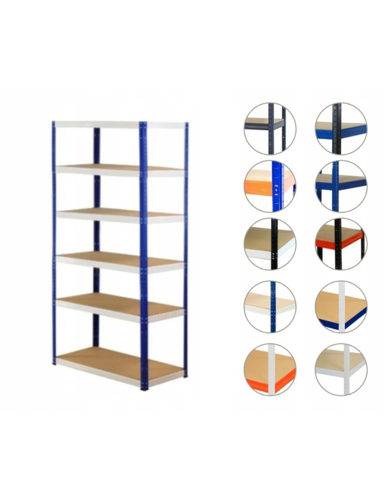 Magazynowe regały metalowe - Regał metalowy HELIOS HNW 213x180x40 6x275kg - product b2b.wamar.biz 1