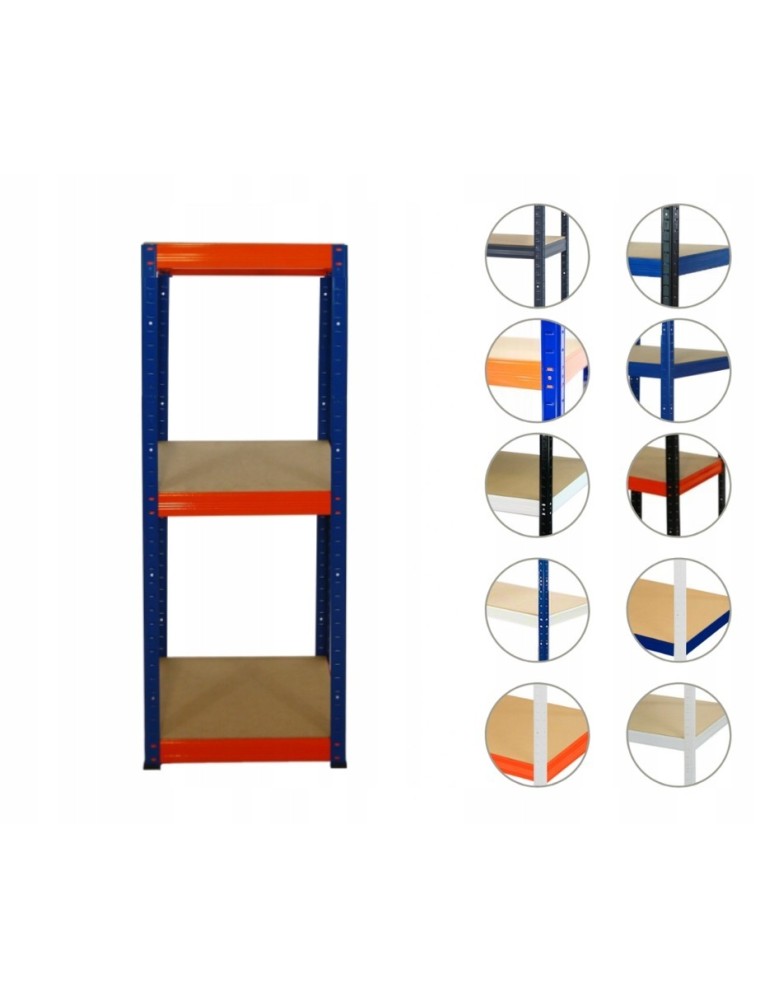 Magazynowe regały metalowe - Regał metalowy HELIOS HNO 90x030x30 3 półki - product b2b.wamar.biz 1