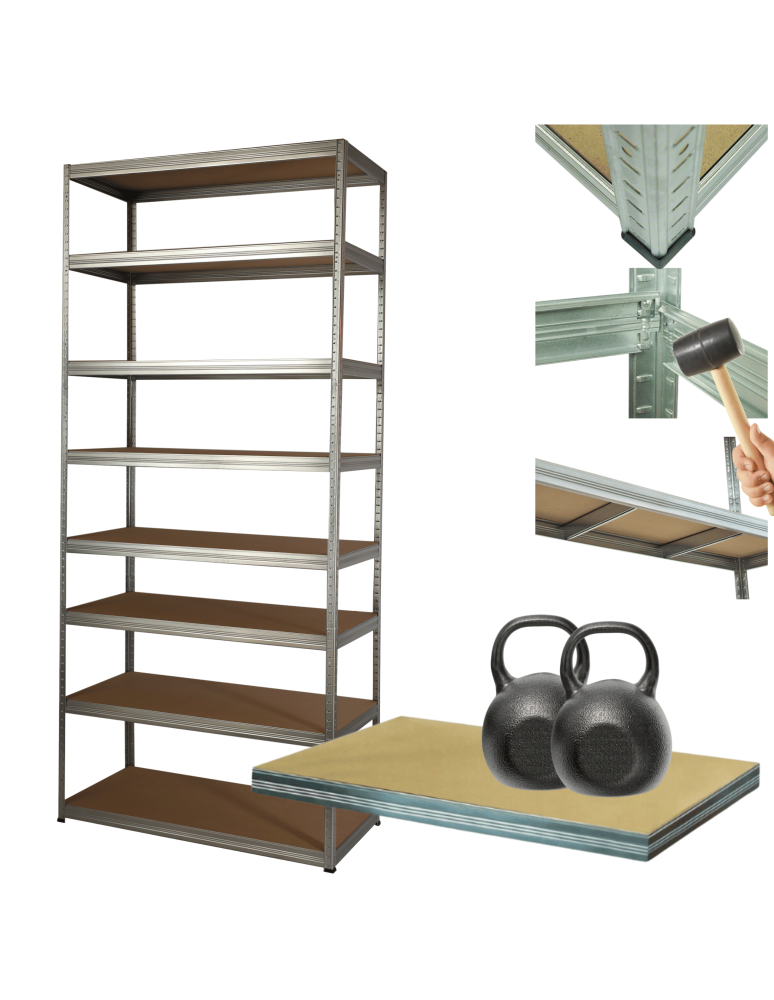 Helios Regały Ocynkowane - Regał metalowy ocynkowany HELIOS 270x90x35cm 8Px275kg .:. - product b2b.wamar.biz 1