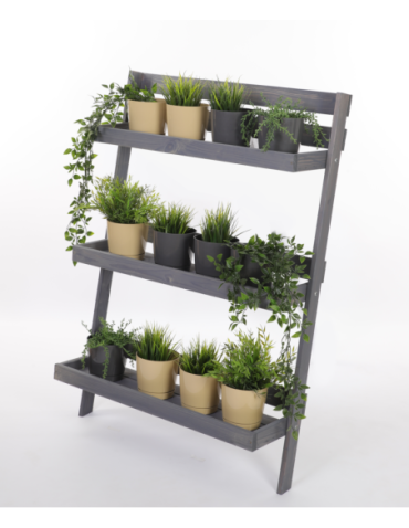 Wielopoziomowe kwietniki - Drewniany kwietnik opierany o ścianę stojak regał na rośliny 115x77cm EKO - product 17