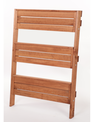 Wielopoziomowe kwietniki - Drewniana drabinka opierana o ścianę stojak regał na rośliny 115x77cm EKO - product 21