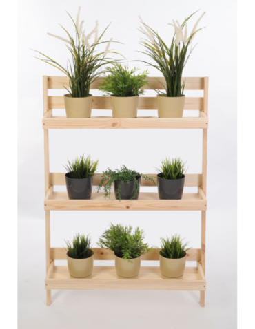 Wielopoziomowe kwietniki - Drewniany kwietnik opierany o ścianę stojak regał składany 115x77cm EKO - product 18