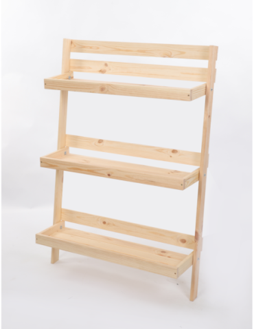 Wielopoziomowe kwietniki - Drewniany kwietnik opierany o ścianę stojak regał składany 115x77cm EKO - product 20