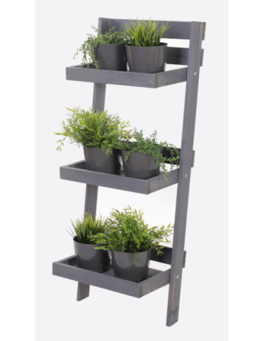 Wielopoziomowe kwietniki - Drewniany kwietnik opierany o ścianę stojak regał na rośliny 115x57cm EKO - produkt 17