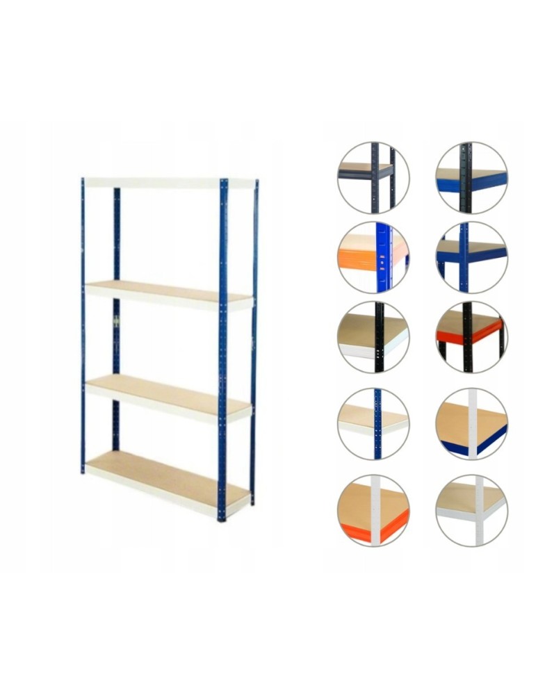 Magazynowe regały metalowe - Regał metalowy HELIOS HNW 196x150x45 4x175kg - product b2b.wamar.biz 1