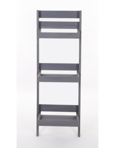 Wielopoziomowe kwietniki - Drewniana drabinka opierana o ścianę stojak regał na rośliny 115x37cm EKO - product 19