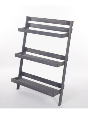 Wielopoziomowe kwietniki - Drewniany kwietnik opierany o ścianę stojak regał na rośliny 115x77cm EKO - product 33