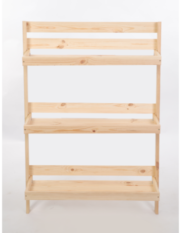 Wielopoziomowe kwietniki - Drewniany kwietnik opierany o ścianę stojak regał składany 115x77cm EKO - product 36