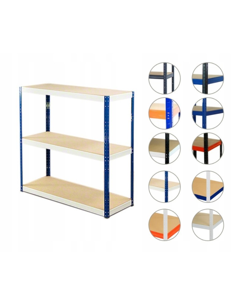 Magazynowe regały metalowe - Regał metalowy HELIOS HNW 106x150x60 3x175kg - product b2b.wamar.biz 1