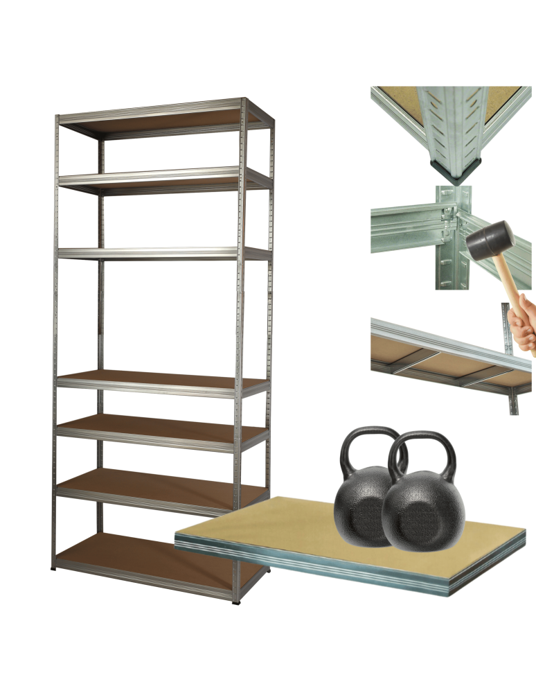 Helios Regały Ocynkowane - Regał metalowy ocynkowany HELIOS 270x100x35cm 7Px275kg .:. - product b2b.wamar.biz 1