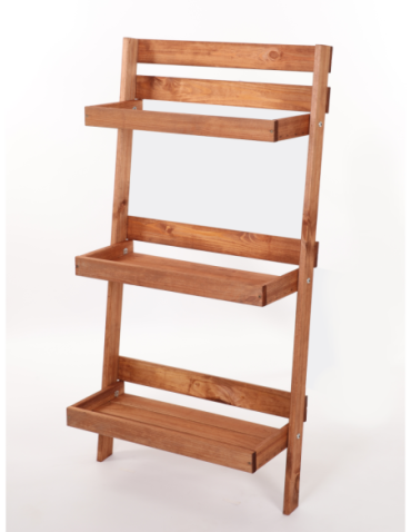 Wielopoziomowe kwietniki - Drewniany kwietnik opierany o ścianę stojak regał na rośliny 115x57cm EKO - product 33