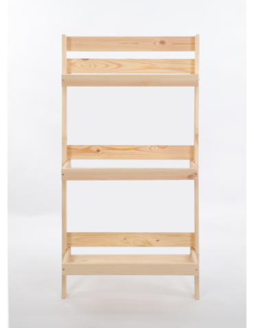 Wielopoziomowe kwietniki - Kwietnik drewniany opierany o ścianę stojak regał na rośliny 115x57cm EKO - product 36
