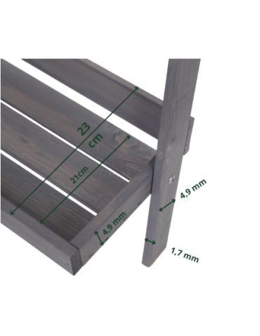 Wielopoziomowe kwietniki - Kwietnik drewniany opierany o ścianę stojak regał na rośliny 115x57cm EKO - product 41