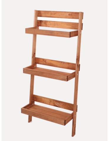 Wielopoziomowe kwietniki - Drewniany kwietnik opierany o ścianę stojak regał na rośliny 115x37cm EKO - product 33