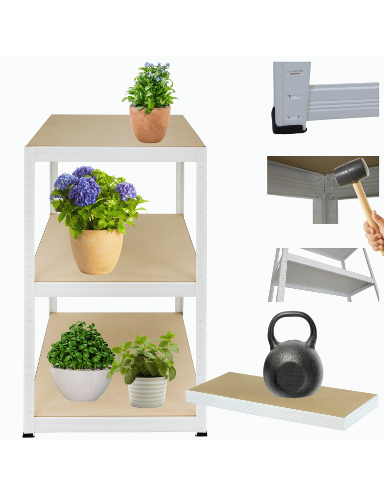 Regały z metalu kolorowe - Regał metalowy HELIOS 106x45x45cm 3Px175kg - product b2b.wamar.biz 1